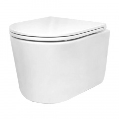 Унітаз підвісний безобідковий Devit Style з кришкою soft close (320150) Вараш