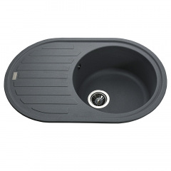 Гранітна мийка Globus Lux OHARA 770х500-А0003, сірий металік Орехов