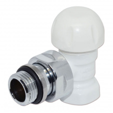 Термостатический клапан Carlo Poletti FIRST THERMO 1/2″ угловой белый