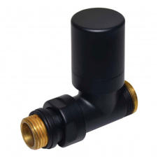 Кран радиаторный Carlo Poletti COMPACT 1/2″х24-19 прямой BLACK MATTE