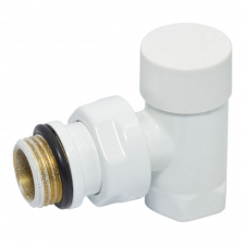 Кран отсекающий Carlo Poletti COMPACT 1/2″ угловой белый