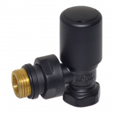 Кран радиаторный Carlo Poletti FIRST 1/2″ угловой BLACK MATTE