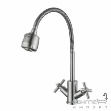 Смеситель для кухни с гибким изливом Lidz Wind LDWIN013F4NKS43391 нерж. сталь