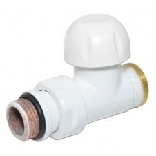 Термостатический клапан Carlo Poletti COMPACT-THERMO-V1 1/2″х24-19 прямой белый