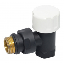 Термостатический клапан Carlo Poletti COMPACT-THERMO-V1 1/2″ угловой BLACK MATTE