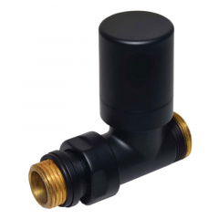 Кран радиаторный Carlo Poletti COMPACT 1/2″х24-19 прямой BLACK MATTE Тернополь