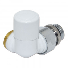 Кран отсекающий Сarlo Poletti FIRST CORNER трехосевой 1/2″х24-19 DX правый белый Одеса