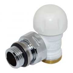 Термостатический клапан Carlo Poletti FIRST THERMO 1/2″х24-19 угловой белый Миколаїв
