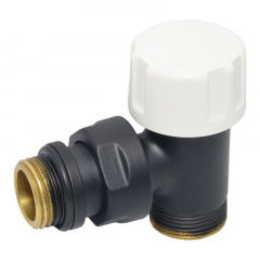 Термостатический клапан Carlo Poletti COMPACT-THERMO-V1 1/2″х24-19 угловой BLACK MATTE Ірпінь