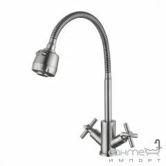 Смеситель для кухни с гибким изливом Lidz Wind LDWIN013F4NKS43391 нерж. сталь Кропивницький