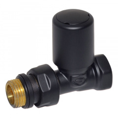 Кран радиаторный Carlo Poletti FIRST 1/2″ прямой BLACK MATTE Полтава