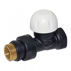 Термостатический клапан Carlo Poletti FIRST THERMO 1/2″ прямой BLACK MATTE Ізюм