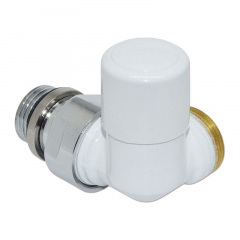 Кран отсекающий Сarlo Poletti FIRST CORNER трехосевой 1/2″х24-19 SX левый белый Харків