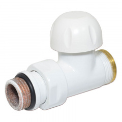 Термостатический клапан Carlo Poletti COMPACT-THERMO-V1 1/2″х24-19 прямой белый Киев