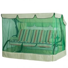 Садовая летняя качеля Сиеста Vitan трехместная с тентом и москитной сеткой зеленого цвета Киев