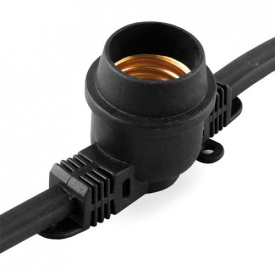 Гірлянда Белт-лайт CL25-25 230V 100*E27 25м шнур чорний IP65 Feron