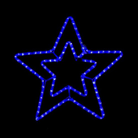 Гирлянда DELUX MOTIF Star 6 кон. 60x60см 13 flash синий IP44 EN