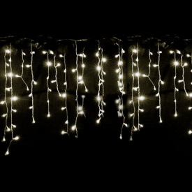 Гірлянда DELUX ICICLE 75LED 2x0.7м теплий білий/білий шнур IP44 EN
