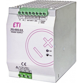 Блок живлення ETI 004656684 PS-480-24 (Вхід: 100-240V AC/140-340V DC; Вихід: 24-28V DC/480W/20A)