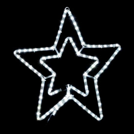 Гирлянда DELUX MOTIF Star 6 кон. 60x60см 13 flash белый IP44 EN