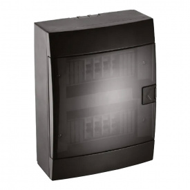 Щит зовнішній Horoz Electric на 16 автоматів чорний IP40 (600-001-160)