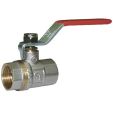 Кран шаровый для воды Santan 605, 1 1/4" внутренний – внутренний, красная ручка