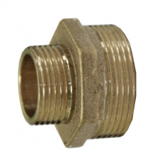 Ніпель Aquavita 1 1/4"х1/2" посилений латунь