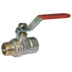 Кран шаровый для воды Santan Professional 605, 1/2" наружный-внутренний, красная ручка Косов