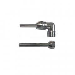 Гнучка підводка Albertoni кутова 3/8-1/2 ВЗ (коліно 1/2 ЗР) хром d10мм мідна FLEXY CHROME 60 Бровары