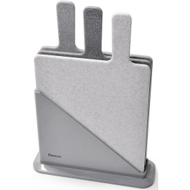 Набор Fissman 3 разделочные доски 32х19см на подставке gray DP37936