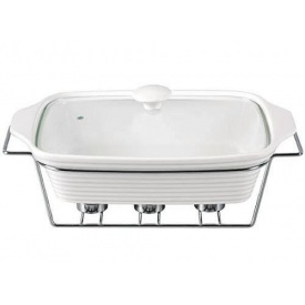 Мармит Food Warmer керамическая форма 3л 38см с подогревом Kamille DP37025