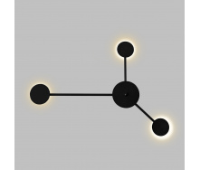 Світильник настінний MSK Electric Disk на три лампи G4 чорний NL 7250-3 BK