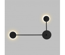 Світильник настінний MSK Electric Disk на дві лампи G4 чорний NL 3665-2 BK