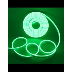 Неонова гнучка стрічка силіконова герметична LED Neon Flex 0764 12V-220V 5 м Зелений Славута