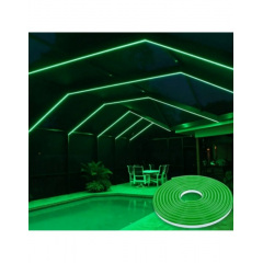 Неонова гнучка стрічка силіконова герметична LED Neon Flex 0764 12V-220V 5 м Зелений Славута