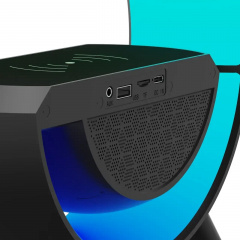Настільна смарт лампа нічник BT2301 RGB Gsmart Light з бездротовою зарядкою чорний (2055704995) Умань
