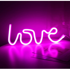 Настінний неоновий світильник нічник Angel Love рожевий Братське
