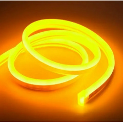 Силіконова стрічка NEON 5 метрів 12V-220V LED 0764 Yellow Гуляйполе