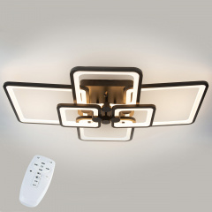 Стельова LED люстра світлодіодний світильник Sunlight чорний 5338/2+2+2 Гайсин