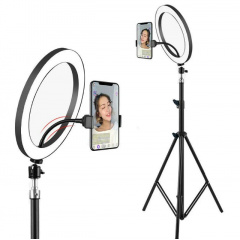 Світлодіодне селфі кільце з утримувачем для телефону OPT-TOP Selfie Ring Light LL666 26 см 3 режими (1756374694) Винница