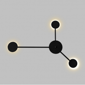 Світильник настінний MSK Electric Disk на три лампи G4 чорний NL 7250-3 BK