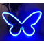 Настінний неоновий світильник нічник Angel Метелик Butterfly синій Акимовка