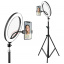 Світлодіодне селфі кільце з утримувачем для телефону OPT-TOP Selfie Ring Light LL666 26 см 3 режими (1756374694) Винница