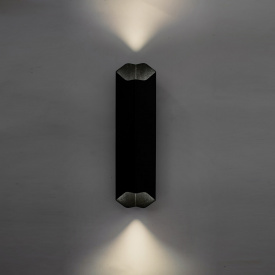 Настінний світильник MSK Electric Mystery бра під дві лампи Е27 NL 3380 BK