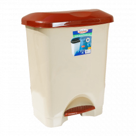 Ведро для мусора с педалью 45л Irak Plastik Stella бежевое