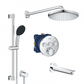 Душова система прихованого монтажу Grohe QuickFix Grohtherm SmartControl з Vitalio Start 250, хром (UA202801R3)