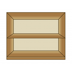 Антресоль дводверна Місяць ширина 600 МАКСІ МЕБЛІ Дуб молочний (5102451) Жмеринка