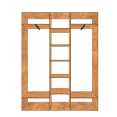 Шафа-купе Економ ШКЕ 2100х2400х450 МАКСІ МЕБЛІ Дуб трюфель (12713) Лозова