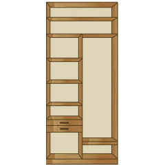 Передпокій Кармен Шафа Секція 1,0м (плюс) МАКСІ МЕБЛІ Дуб сонома (10902) Братское