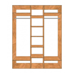 Шафа-купе Економ ШКЕ 2400х2400х600 МАКСІ МЕБЛІ Горіх лісовий (Фасад ДСП)(12837) Чортков